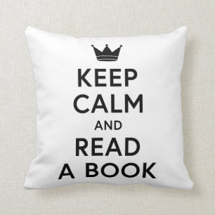 Keep Calm and Read a Book Bookish Pillow