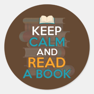 Keep Calm And Read A Book Librarian Reading Lover Classic Round Sticker