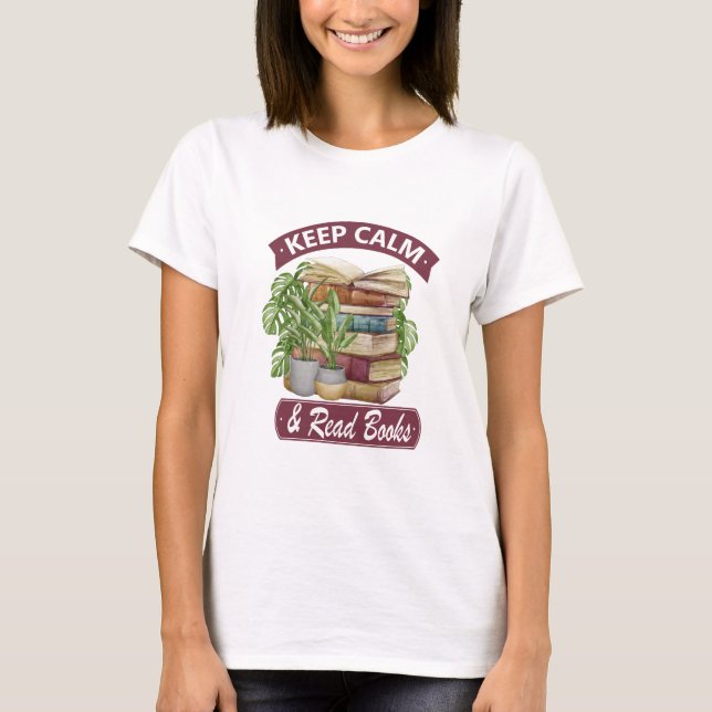 Keep calm and read a book T-Shirt (Front)