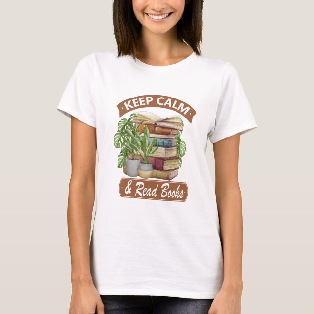 Keep calm and read a book T-Shirt (Front)