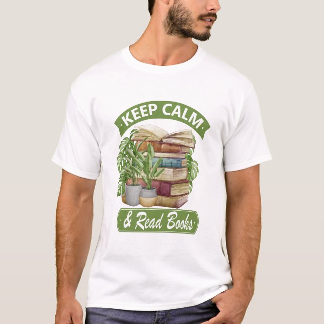 Keep calm and read a book T-Shirt (Front)