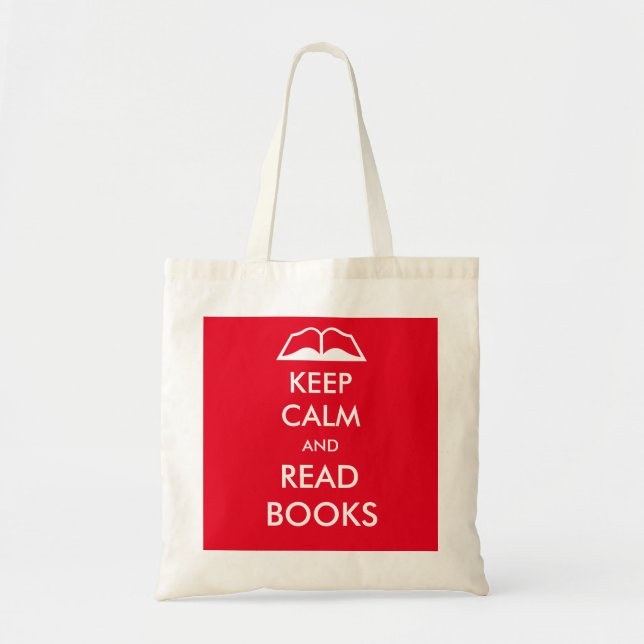 Keep calm and read books tote bag (Front)