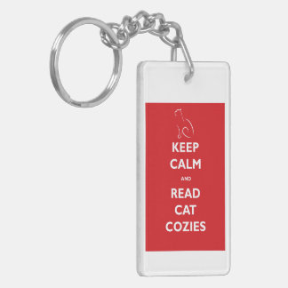 Keep Calm and Read Cat Cosies Acrylic Keychain