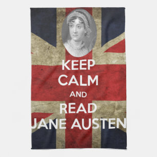 Keep Calm and Read Jane Austen Tea Towel