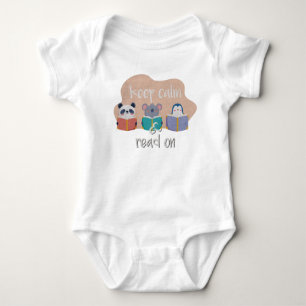 Keep Calm and Read On Baby Bodysuit