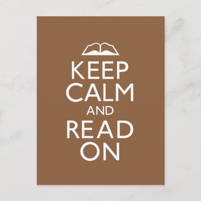 Keep Calm and Read On Postcard (Front)
