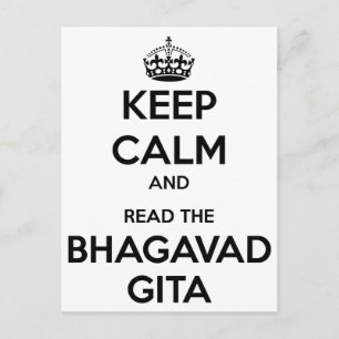 Keep Calm and Read the Bhagavad Gita Postcard