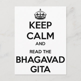 Keep Calm and Read the Bhagavad Gita Postcard