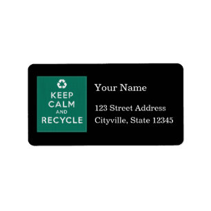 Keep Calm and Recycle Label