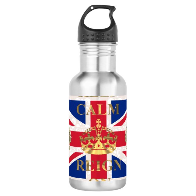 Keep calm and reign on 710 ml water bottle (Front)