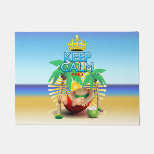 Keep Calm and...Relax on Hammock!  Doormat