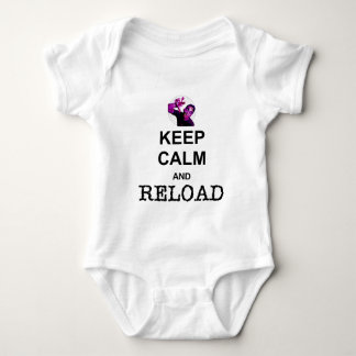 KEEP CALM AND RELOAD BABY BODYSUIT