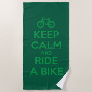 Keep Calm and Ride a Bike Beach Towel