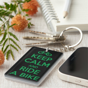 Keep Calm and Ride a Bike Key Ring
