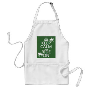 Keep Calm and Ride On - horses, all colours Standard Apron