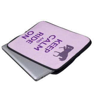 Keep Calm and Ride On Laptop Case Sleeve