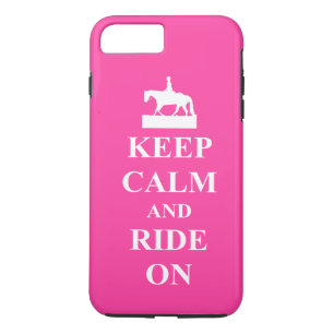 Keep calm and ride on, pink iPhone 8 plus/7 plus case