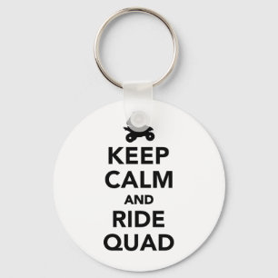 Keep calm and ride Quad Key Ring