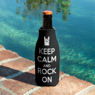 Keep Calm and Rock On Bottle Cooler