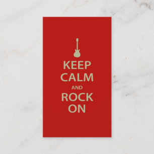 Keep Calm and Rock On! Business Card