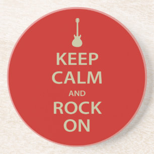 Keep Calm and Rock On! Coaster