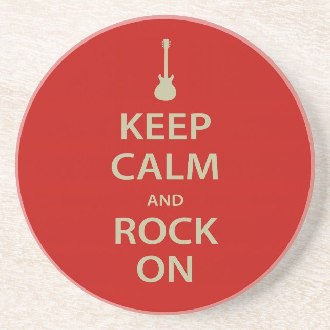 Keep Calm and Rock On! Coaster (Front)