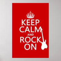 Keep Calm and Rock On (guitar)(any colour)