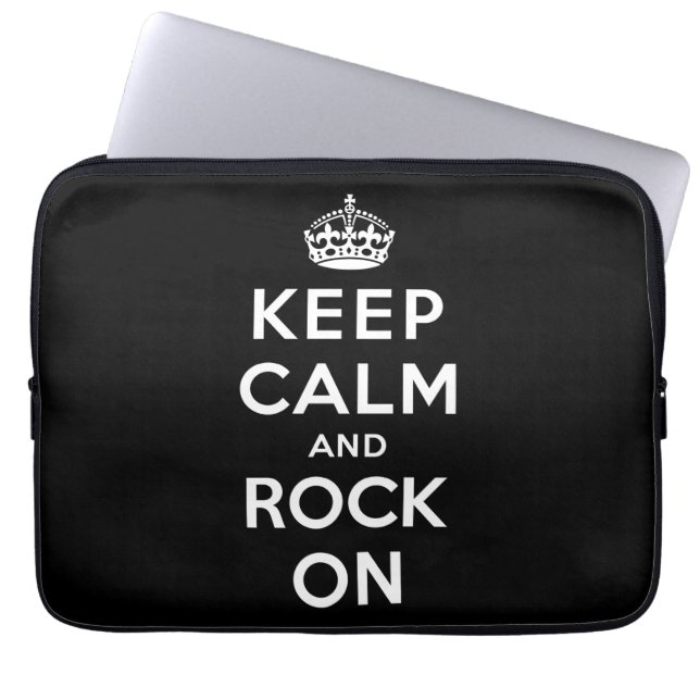 Keep Calm and Rock On Laptop Sleeve (Front)