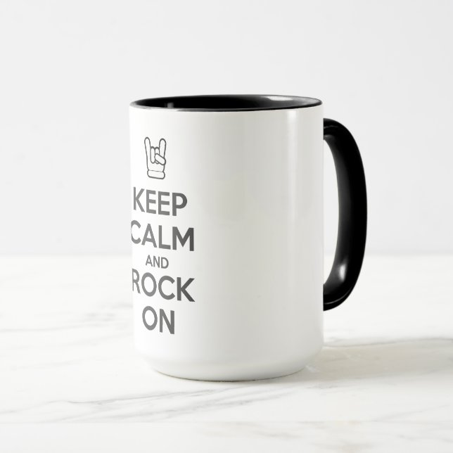Keep Calm and Rock On Mug (Front Right)