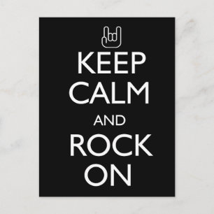 Keep Calm and Rock On Postcard