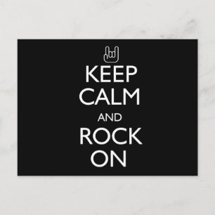 Keep Calm and Rock On Postcard