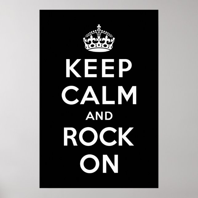 Keep Calm and Rock On Poster (Front)