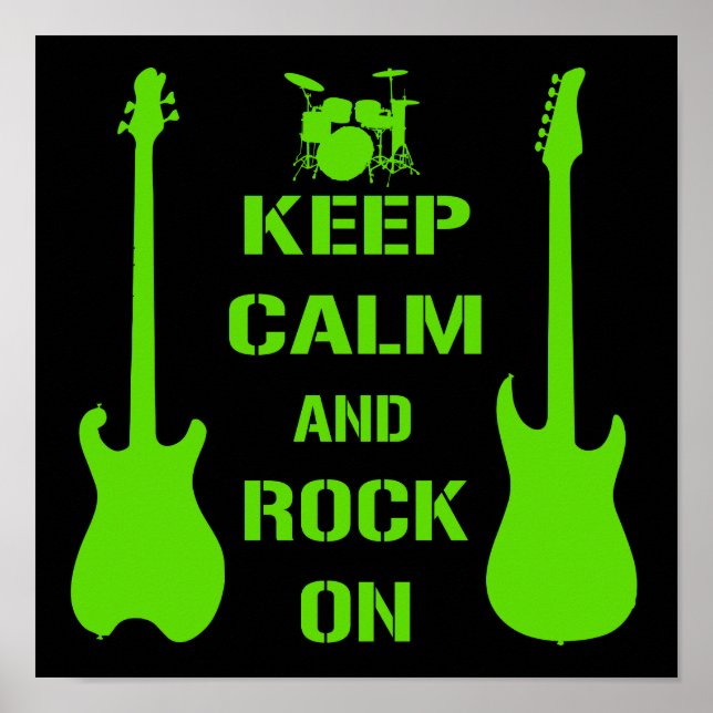 Keep Calm and Rock On Poster (Front)