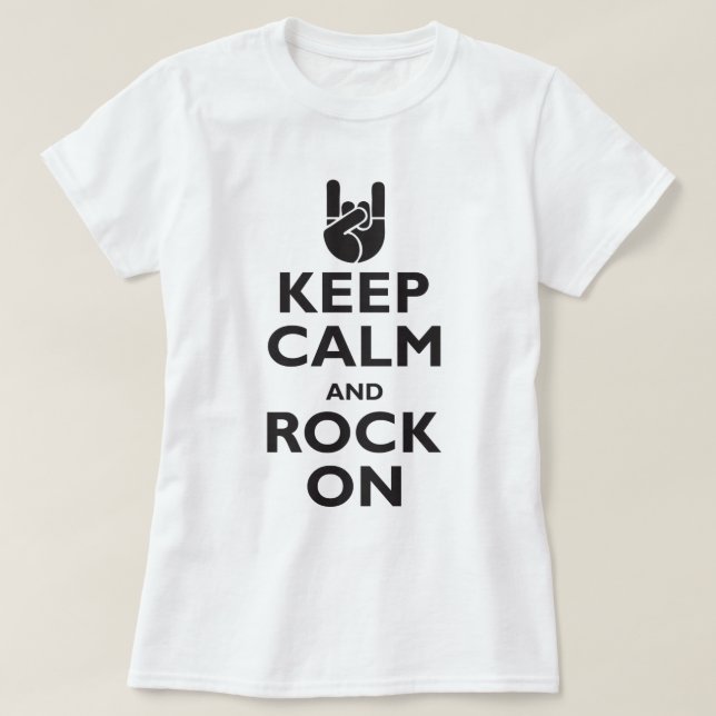 Keep Calm and Rock On T-Shirt (Design Front)
