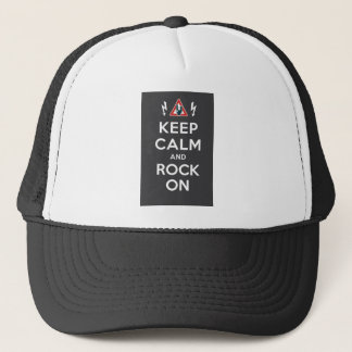 Keep Calm And Rock On Trucker Hat