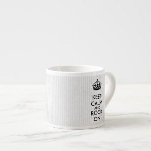 Keep Calm and Rock On White Kraft Paper Espresso Cup