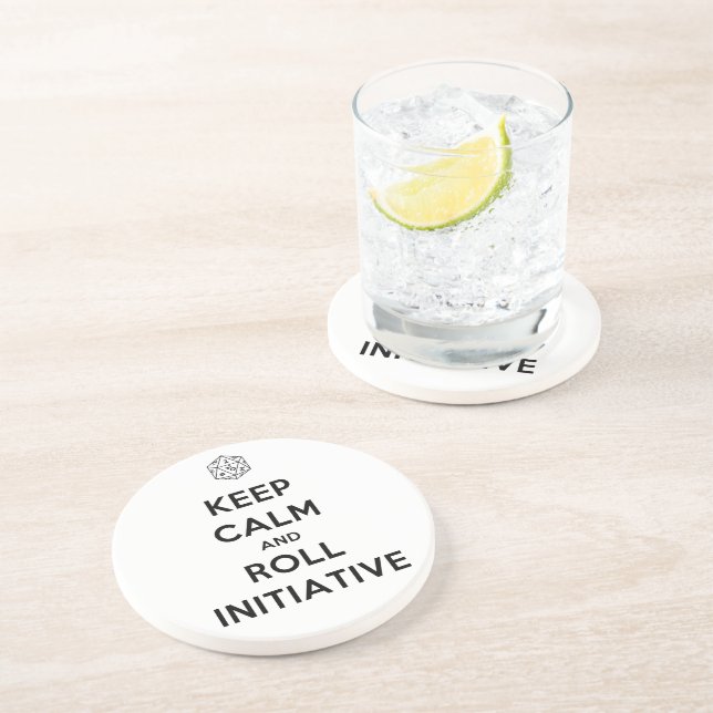 Keep Calm and Roll Initiative Coaster (Side)