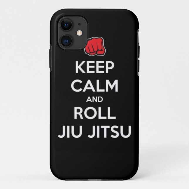 keep calm and roll jiu jitsu Case-Mate iPhone case (Back)