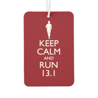 Keep Calm and Run 13.1 Car Air Freshener