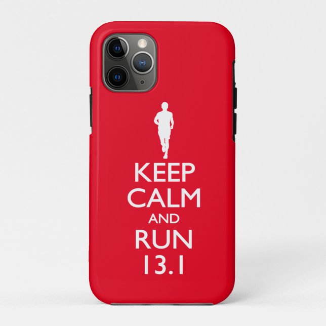 Keep Calm and Run 13.1 Case-Mate iPhone Case (Back)