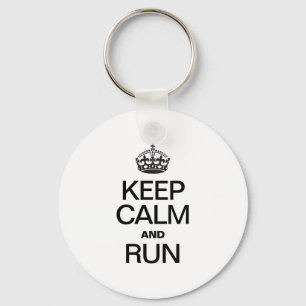 KEEP CALM AND RUN KEY RING