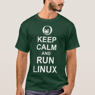 Keep Calm and Run Linu Funny Linu Geek T-Shirt