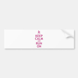Keep Calm and Run On Bumper Sticker