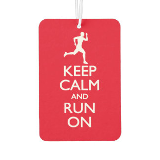 Keep Calm and Run On Car Air Freshener