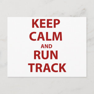 Keep Calm and Run Track Postcard