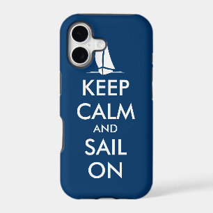 Keep calm and sail on iPhone 5 case   Nautical