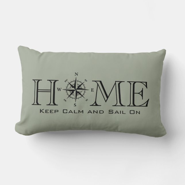 Keep Calm and Sail On Lumbar Cushion (Front)