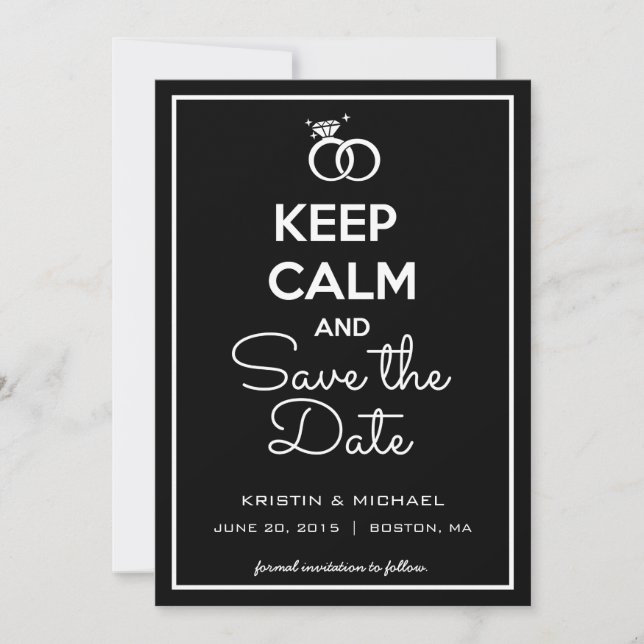Keep Calm and Save the Date (Front)
