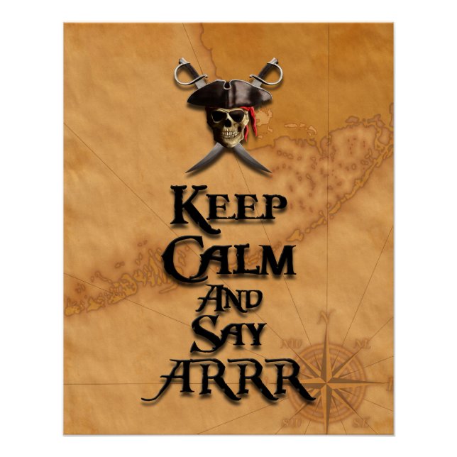 Keep Calm And Say ARRR Poster (Front)