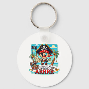 Keep Calm And Say Arrrr Talk Like A Pirate Day _1 Key Ring